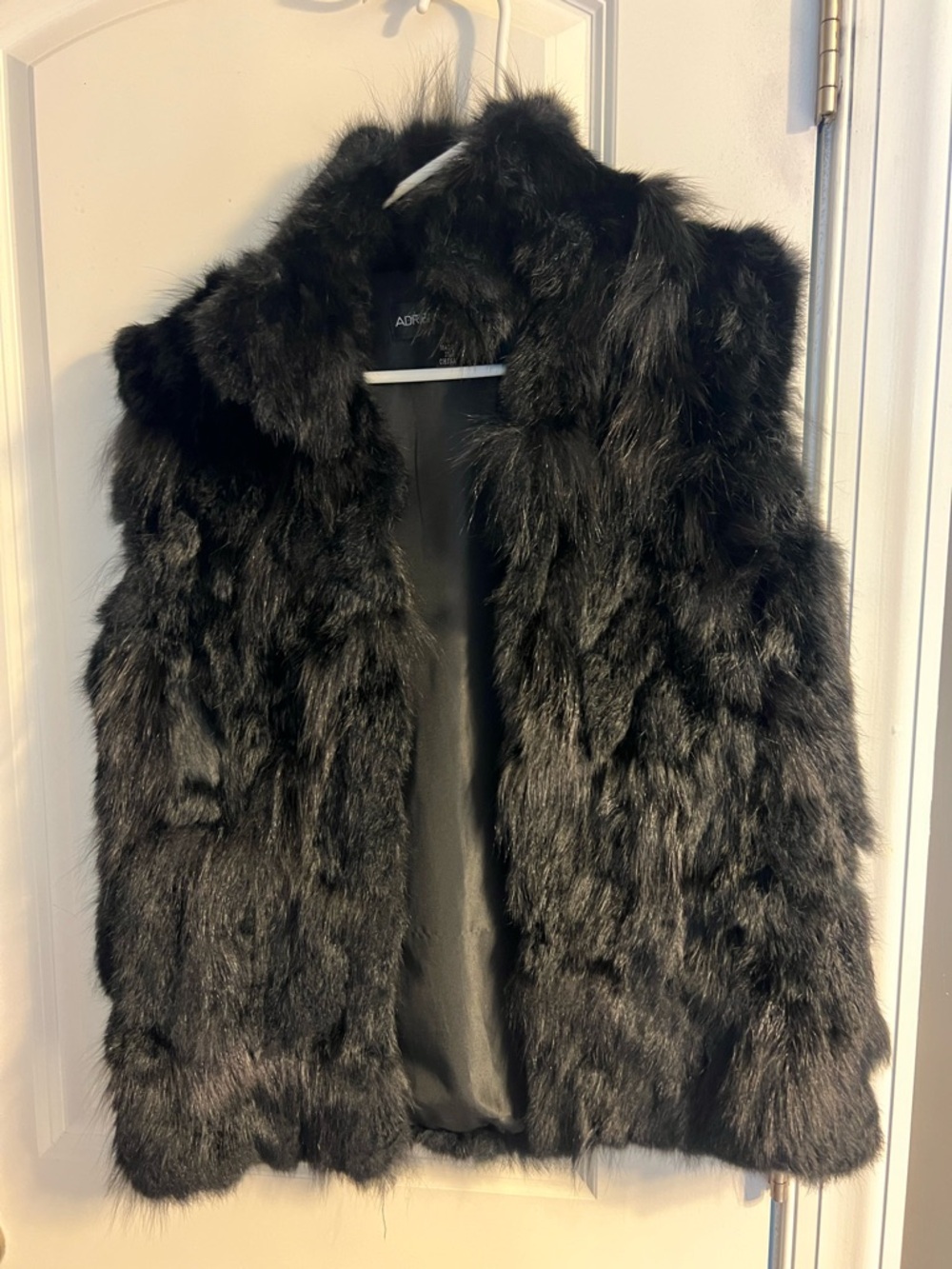 Adrienne Landau Black Fox Fur Vest